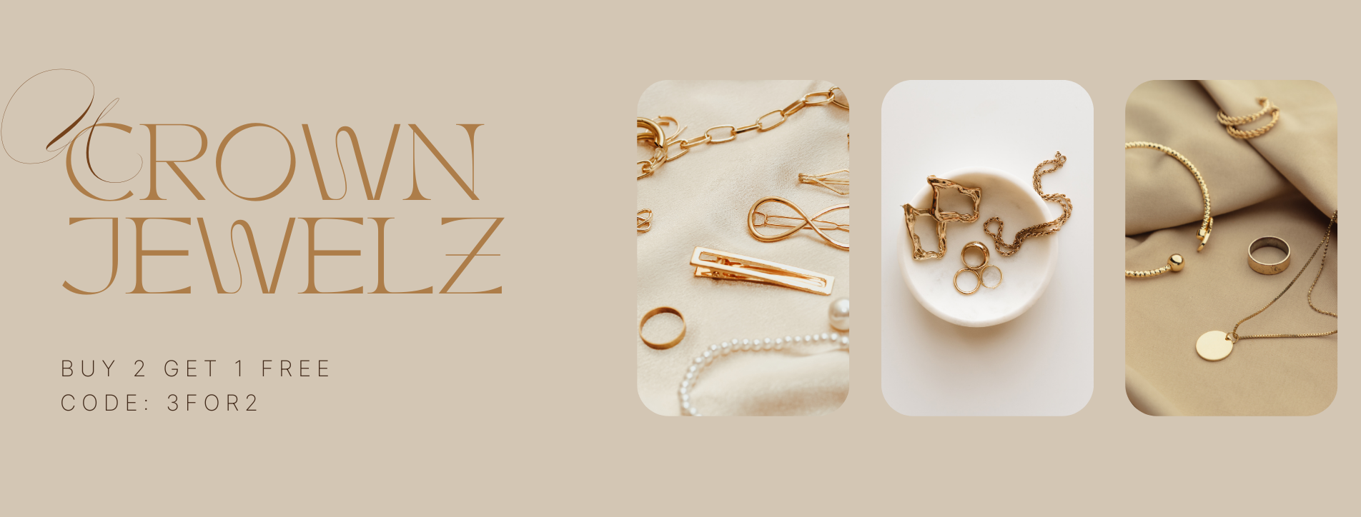 Brown Elegant And Minimalist Jewelry Etsy Shop Cover (1904 x 724 px)