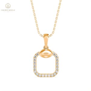 Rose Aura Diamond Frame Pendant