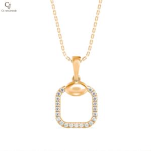 Rose Aura Diamond Frame Pendant