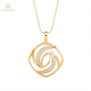 Celestia Swirl Diamond Pendant - (MITALI change this name)