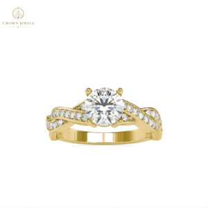 Twisted Vine Diamond Engagement Ring