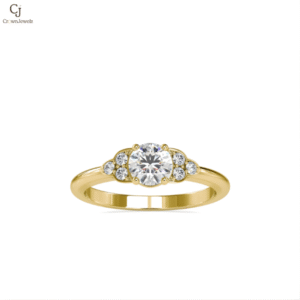 Halo Accent Engagement Ring