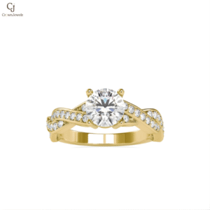 Twisted Vine Diamond Engagement Ring