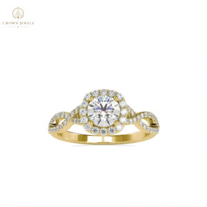 Twisted Shank Diamond Engagement Ring
