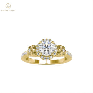 Rose Bloom Halo Diamond Ring