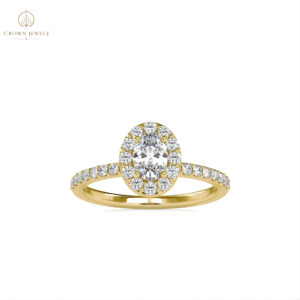 Oval Halo Diamond Engagement Ring 2