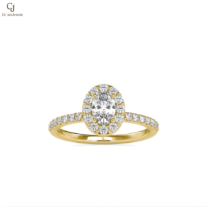 Oval Halo Diamond Engagement Ring 2