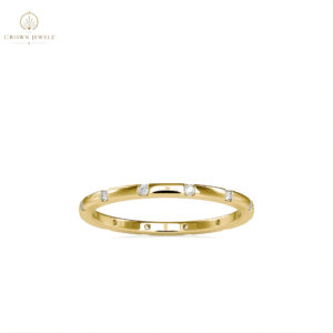 Three-Stone Pavé Diamond Engagement Ring