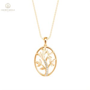 Golden Willow Oval Pendant