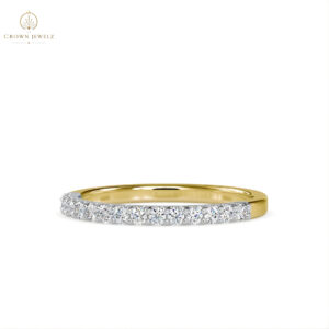 Diamond Half Eternity Band (Two-Tone Gold)