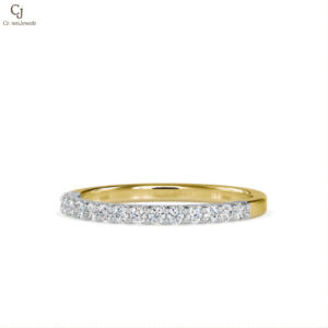 Diamond Half Eternity Band (Two-Tone Gold)
