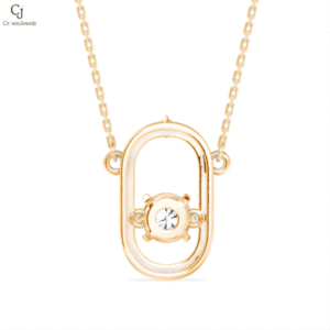 Rose Élan Oval Diamond Pendant