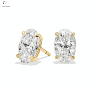 Oval Cut Diamond Stud Earrings