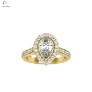 Antique Teardrop Diamond Cluster Ring