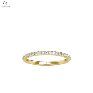 Chevron Pavé Wedding Band