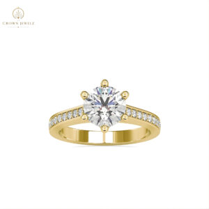 Round Brilliant Diamond Pavé Engagement Ring