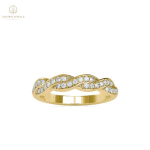 Twisted Pavé Diamond Wedding Band
