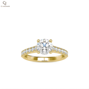 Pavé Solitaire Engagement Ring -2