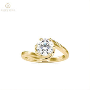Vintage Crown Solitaire Ring