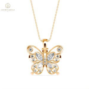 Starlight Butterfly Drop Pendant