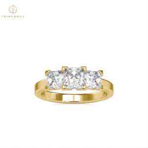 Radiant Three-Stone Diamond Ring