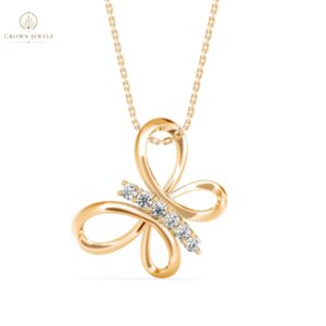 Radiant Filigree Butterfly Pendant