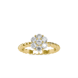 Twist Halo Diamond Ring