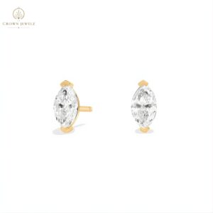 Marquise Cut Diamond Stud Earrings