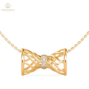 Auréline Weave Diamond Bar Pendant