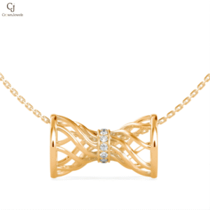 Auréline Weave Diamond Bar Pendant