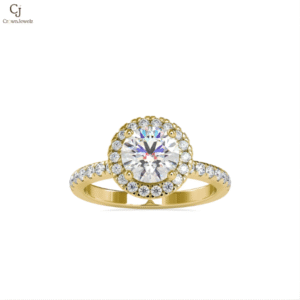 Round Halo Diamond Engagement Ring