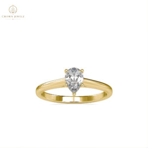 Pear-Cut Solitaire Diamond Ring