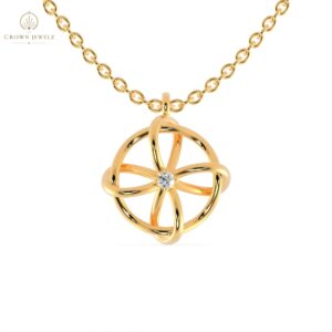 Celestia Orbit Diamond Pendant - 09