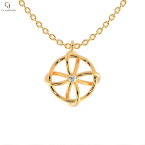 Celestia Orbit Diamond Pendant - 09