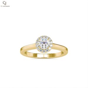 Halo Round Solitaire Diamond Ring