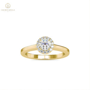 Halo Round Solitaire Diamond Ring