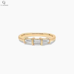 Tapered Baguette Wedding Ring With 0.33 CTW Diamonds In 14K White Gold