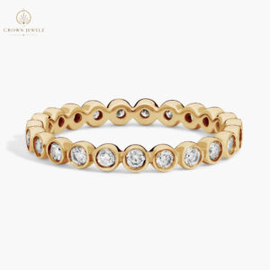Bezel-Set Diamond Eternity Ring in 14k Yellow Gold