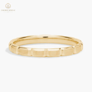 Vertical Bevel Stackable Stackable Ring in 14k Rose Gold