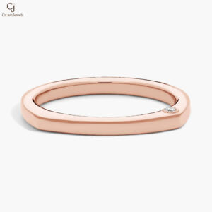 Prong Set Insert Wedding Ring With Round Diamonds In 14K Rose Gold