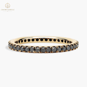 Riviera Noir Black Diamond Ring in 18k Yellow Gold