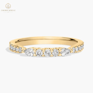 5 Stone Anniversary Ring with 3 CTW Oval Cut Lab-Grown Diamonds in 14K White Gold