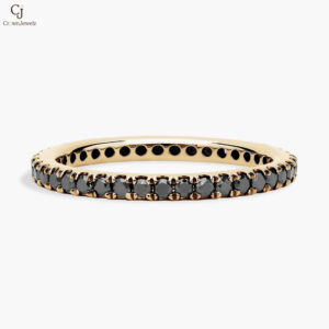 Riviera Noir Black Diamond Ring in 18k Yellow Gold