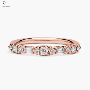 5 Stone Anniversary Ring with 3 CTW Oval Cut Lab-Grown Diamonds in 14K White Gold