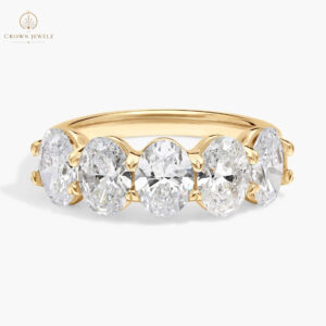 Woven Diamond Wedding Ring with 0.4 CTW Round Cut Lab-Grown Diamonds in 14K Yellow Gold
