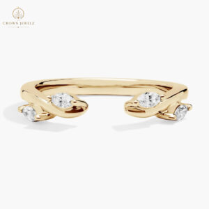 Open Marquise Diamond Ring in 14K Yellow Gold