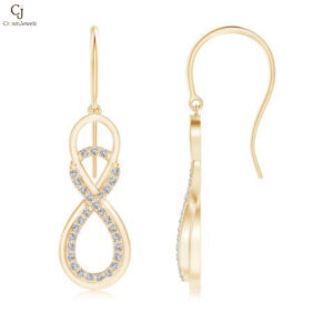Interlinked Infinity Diamond Dangle Earrings