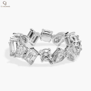 Mixed Shape Diamond Eternity Ring in Platinum