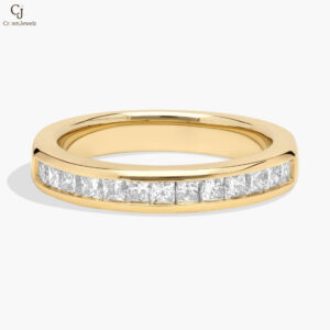 Channel Set Princess-Cut Lab-Grown Diamond Ring In 14K White Gold