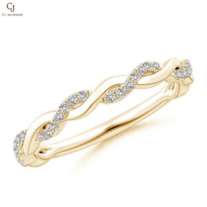 Pave-Set Diamond Twist Ring For Her